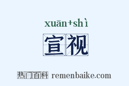 宣视是什么意思的图片